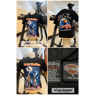 เสื้อวินเทจ (harley davidson) ป้ายฮาเลย์ผ้าCotton shirt (มีให้เลือกหลายลาย)