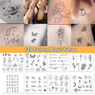 ภาพหน้าปกสินค้า【MEET Magic Tattoo】สติกเกอร์รอยสักชั่วคราว กันน้ํา 120 แบบ 8 แผ่น 15 วัน ที่เกี่ยวข้อง