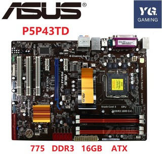 สินค้า ASUS P5P43TD Motherboard LGA 775 DDR3 16GB For Intel P5P43TD Desktop Mainboard Systemboard SATA II PCI-E X16 AMI BIOS