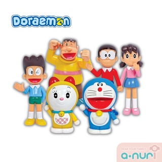 Doraemon ของเล่น ฟิกเกอร์6ตัว โดราเอม่อน ของเล่นสะสม ยกแก๊ง สุดน่ารัก ลิขสิทธิ์แท้ ขนาด ย11.5xก 8.5xส 18 ซม. ของเล่นสะสม
