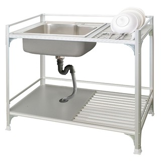 Sink stand FREESTANDING SINK SANKI SKD-SL 1B1D ALUMINUM Sink device Kitchen equipment อ่างล้างจานขาตั้ง ซิงค์ขาตั้ง 1หลุ