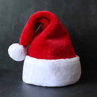 หมวกซานต้าคลอส ผ้าถัก แบบหนา ดูดซับความชื้น สีดํา เหมาะกับของขวัญคริสต์มาส สําหรับผู้ใหญ่ และเด็ก