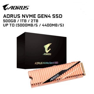สินค้า 500GB / 1TB / 2TB SSD (เอสเอสดี) GIGABYTE AORUS NVMe GEN4 SSD PCIe/NVMe M.2 2280 Warranty 5 - y