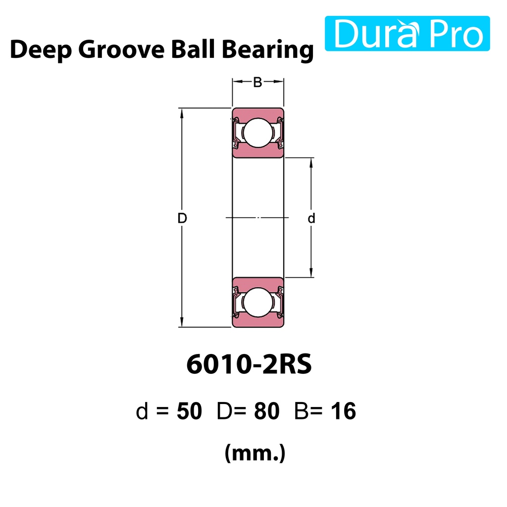 6007-2rs-6008-2rs-6009-2rs-6010-2rs-6011-2rs-6012-2rs-ตลับลูกปืนเม็ดกลม-ฝายาง-fag-deep-groove-ball-bearing-โดย-dura-pro