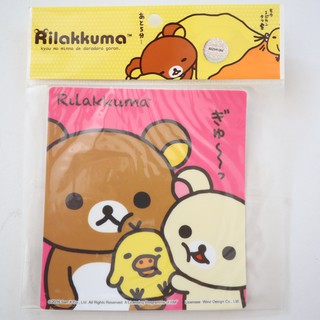 แผ่นติด สูญญากาศ  ป้าย ภาษี พรบ Rilakkuma รีลัคคุมะ แผ่น ป้ายพลาสติก ติดกระจก แผ่นป้าย สติ๊กเกอร์ กระจกหน้ารถ มีลิขสิทธิ