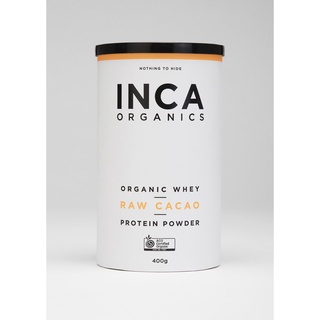 Inca Organics, ผงเวย์โปรตีน ออร์แกนิค รสโกโก้ 400g. ช่วยเสริมสร้างกล้ามเนื้อและควบคุมน้ำหนัก จากออสเตรเลีย