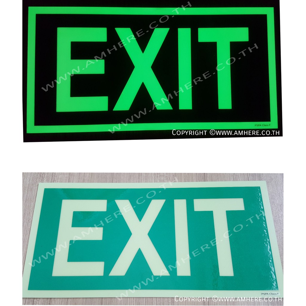 ป้ายบอกทาง-เรืองแสงและสะท้อนแสง-exit-ตามมาตรฐาน-มยผ-ป้ายหนีไฟเรืองแสง-ป้ายหนีไฟ-ป้ายฉุกเฉิน-ป้ายสะท้อนแสง-30x15cm