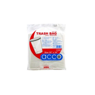 ถุงขยะบางใส ACCO 26x34 นิ้ว ACCO 15 ใบ ถุงขยะบางใส 15ใบ 26x34" ACCO ถุงบรรจุขยะ ขนาด 26x34 นิ้ว (แบบธรรมดา) ผลิตจากเม็ดพ