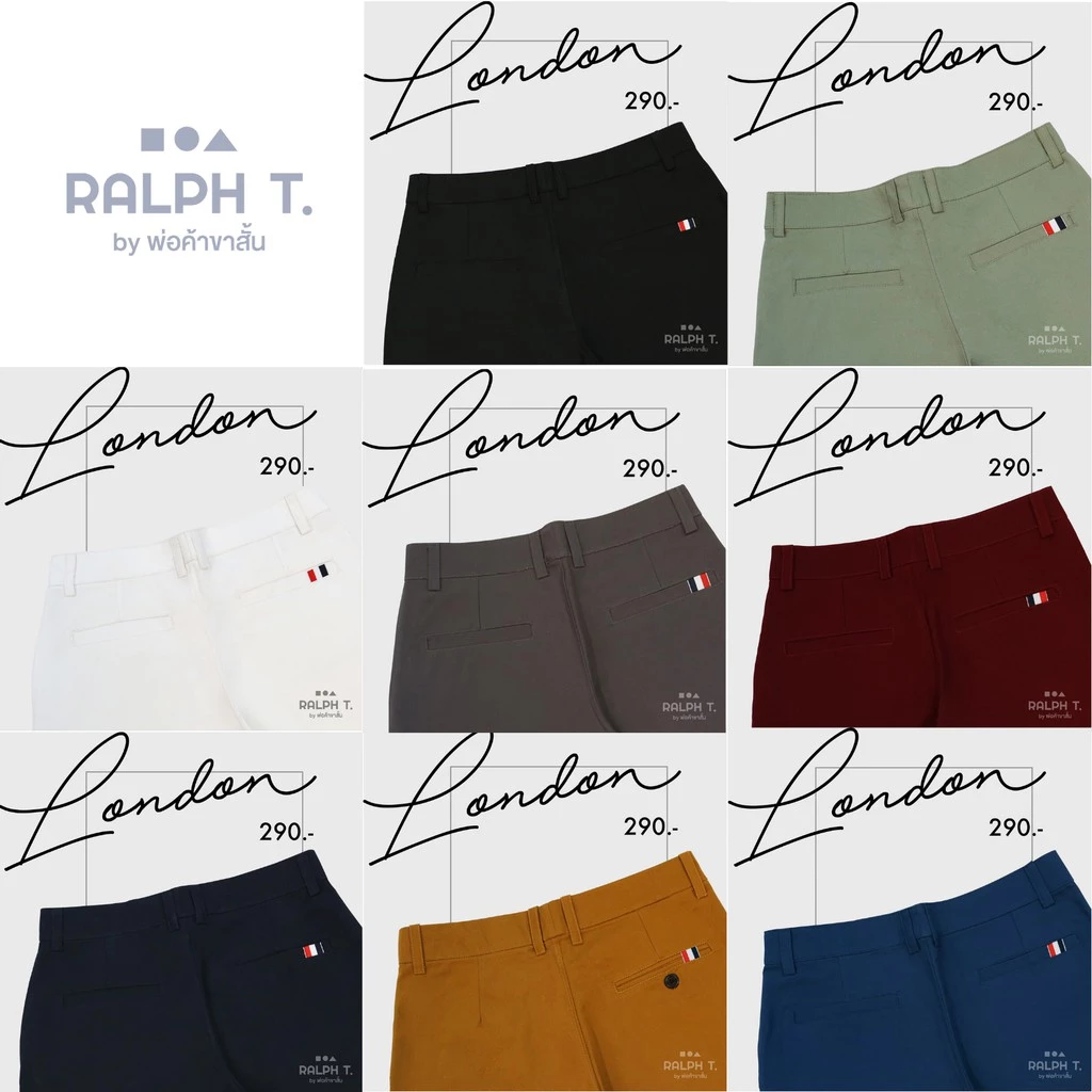 RALPH T OFFICIAL [เพิ่มสี] กางเกงขาสั้นผู้ชาย รุ่น London - กางเกงผู้ชาย สีขาว men shorts กางเกงชิโน่ สีขาว สีกรม สีดำ สีครีม สีเขียวนม สีเทาเข้ม สีมัสตาส สีแดง สีเทอคว้อย์ สีเขียวขี้ม้า สีน้ำตาลทอง สีเทาอ่อน https://wayoza.com