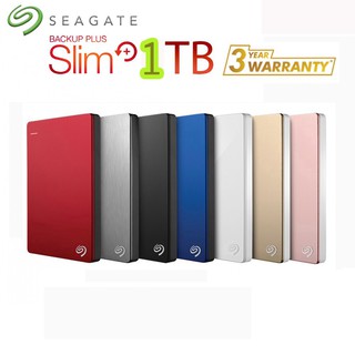 SEAGATE BACKUP PLUS SLIM 2.5" 1TB USB 3 ฮาร์ดดิสก์แบบพกพา รับประกันสินค้า 3 ปี รุ่นใหม่*ออกใบกำกับได้*