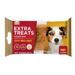 Extra treats ขนมขัดฟันสุนัข ไม่เค็ม ทำจากตับไก่แท้ๆ ไม่ปรุงรส 80g extratreats