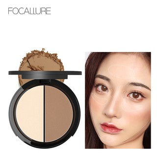 FOCALLURE บรอนเซอร์ + ไฮไลต์ พาเลตต์ เฉดดิ้ง เครื่องสำอาง สำหรับแต่งหน้า