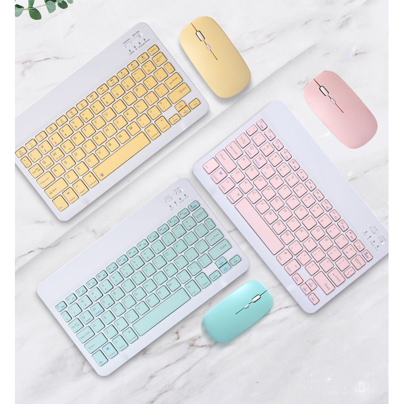 ภาพหน้าปกสินค้า(คีย์บอร์ดไทย / เมาส์ไร้สาย)for ipad iOS, Android,Windows,คอมพิวเตอร์ Wireless Bluetooth keyboard & mous จากร้าน kklloey บน Shopee