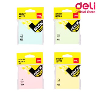 Deli A01302 Sticky Note กระดาษโน๊ตกาว (คละสี 1 ชิ้น) กระดาษโน๊ต โพสอิท กระดาษสติ๊กโน้ต เครื่องเขียน อุปกรณ์การเรียน