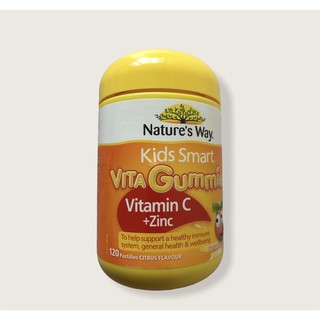 Natures Way Kids Smart Vita Gummies Vitamin C + Zinc แบบกัมมี่ 120 เม็ด