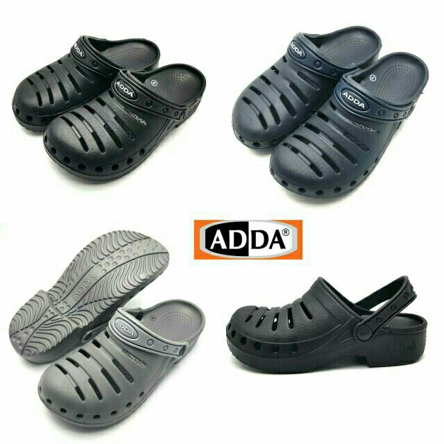 ภาพหน้าปกสินค้าADDA แท้ รองเท้าหัวโตรัดส้น สีดำ กรม เทา ขาว ไซส์ 7-10