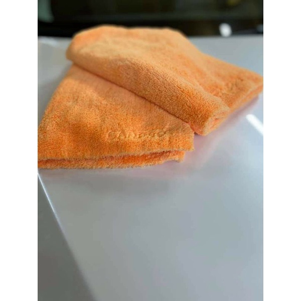 carpro-boa-orange-edgeless-microfiber-cloth-ผ้าไมโครไฟเบอร์ไร้ขอบหนานุ่ม-350-gsm-ผ้าเช็ดรถ