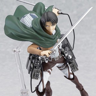 ของเล่น โมเดล Attack on Titan ผ่าพิภพไททัน รีไวล์ แอคเคอร์แมน Levi Ackerman figma 213 MF/ Eren Jaeger figma  207 ขวัญของ