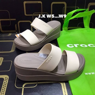 CROCS Brooklyn Mid รองเท้าส้นสูงผู้หญิง หนุมๆไส่สบาย มีหลายสี ไซส์ W5--W9🚛พร้อมส่ง🚛