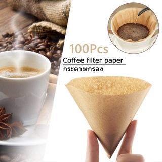 สินค้า กระดาษดริป กระดาษกรองกาแฟ 100 แผ่น แบบหนา แผ่นฟิลเตอร์กรองกาแฟ กรองกาแฟ ดริปกาแฟ Coffee Filter Paper Simplegoal