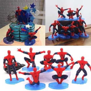 ภาพขนาดย่อของภาพหน้าปกสินค้ามีของ พร้อมส่งยกเซต ฟิกเกอร์ super heroes spiderman สําหรับตกแต่งเค้ก จากร้าน warmsunshine1.th บน Shopee ภาพที่ 1