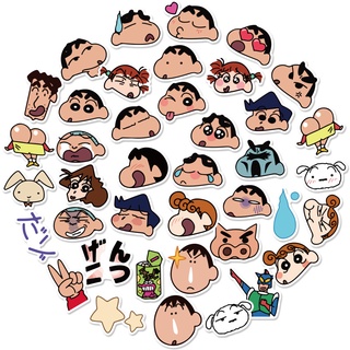 สติ๊กเกอร์ Crayon Shin-Chan Funny กันน้ําสําหรับตกแต่งสมุดภาพ 40 ชิ้น (2)