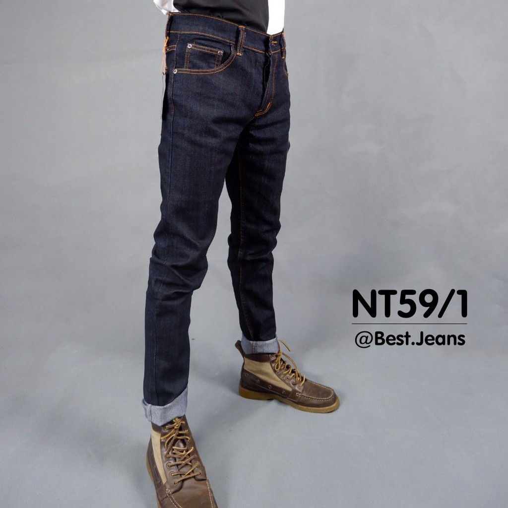 best-jeans-กางเกงยีนส์ขายาวชาย-รุ่น-nt59-1-สีมิดไนท์-ปักส้ม