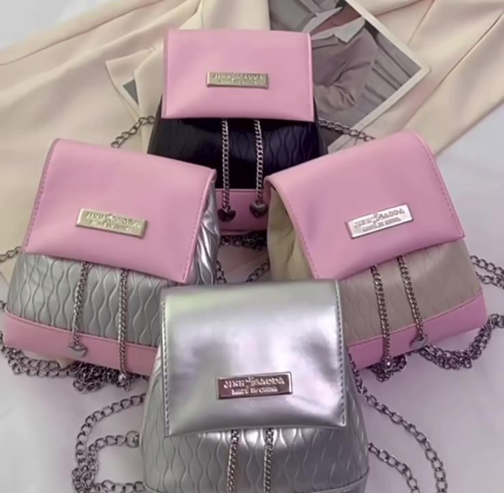 กระเป๋าเป้มินิ-แฟชั่นเกาหลี-กระเป๋าเป้โซ่-หนังพียูนิ่ม-4-ตัวเลือกสี-กระเป๋าเป้ใบเล็ก-สําหรับผู้หญิง