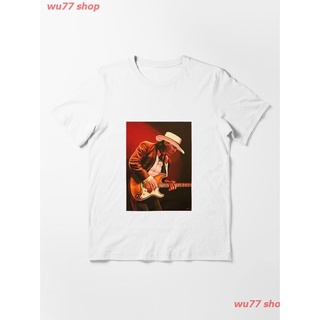 New Stevie Ray Vaughan Painting Essential T-Shirt เสื้อยืด ดพิมพ์ลาย ดผ้าเด้ง คอกลม cotton ความนิยม sale Unisex