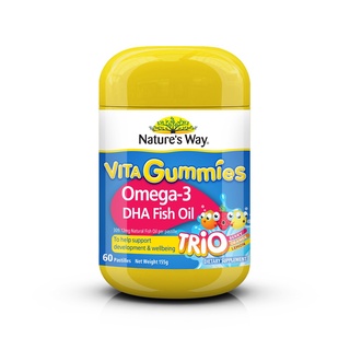 Natures Way Kids Smart Vita Gummies Omega 3 DHA Fish Oil Trio 60 capsules