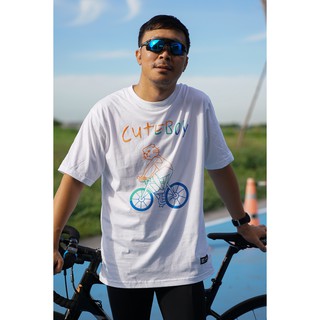 เสื้อยืดผ้าฝ้ายแท้• CuteBoy Shop• เสื้อยืด Premium Cotton 100% ลาย Bicygle TeeS-3XL