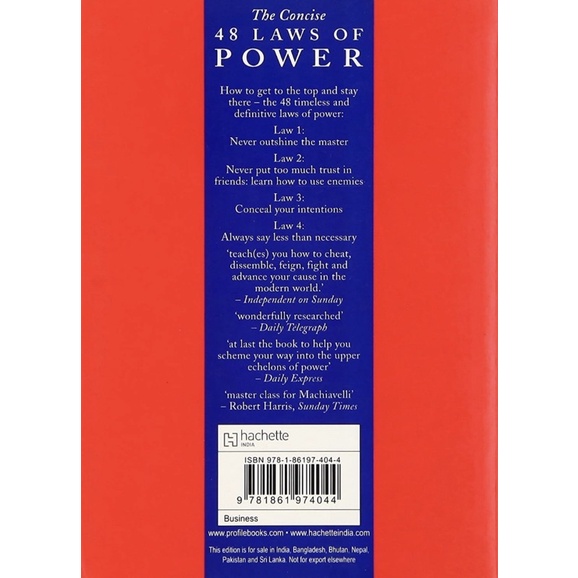 หนังสือภาษาอังกฤษ-concise-48-laws-of-power