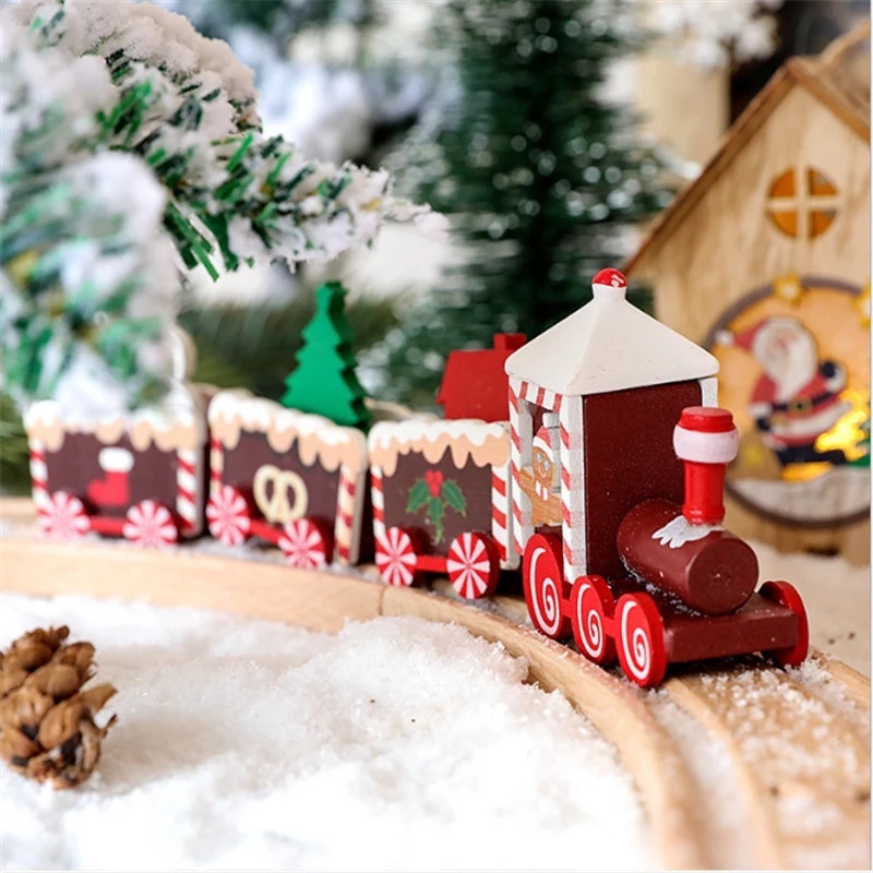 รถไฟปลอม-ขนาดเล็ก-สวยหรู-แบบประกอบเอง-ของเล่นสําหรับเด็ก-ตกแต่งบ้าน-ปาร์ตี้คริสต์มาส