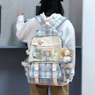 B07 กระเป๋านักเรียน กระเป๋าสะพายหลัง หญิง และ ชาย spring 2021 ใหม่สุดน่ารัก สไตล์เกาหลี
