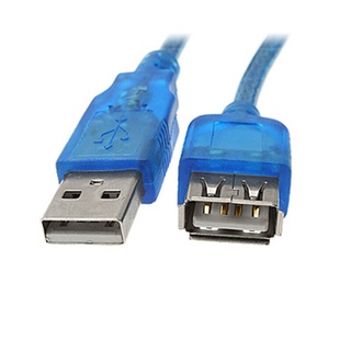 สาย USB cable 2.0 ผู้ออกเมีย ความยาว 1-10m. (Blue)