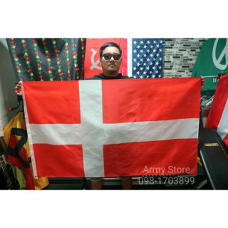 &lt;ส่งฟรี!!&gt; ธงชาติ เดนมาร์ก เดนมาร์ค Denmark Flag 4 Size พร้อมส่งร้านคนไทย