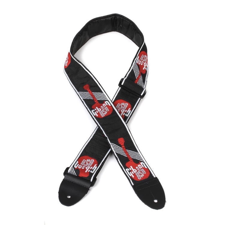 gibson-2-woven-strap-with-red-usa-logo-สายสะพายกีต้าร์