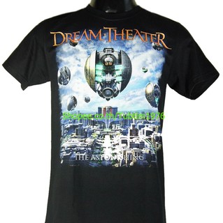 HOT SALINGเสื้อยืดผ้าฝ้ายเสื้อวง Dream Theater เสื้อยืดแฟชั่นวงดนตรี เสื้อวินเทจ ดรีมเธียเตอร์ DTR1634 S-5XL