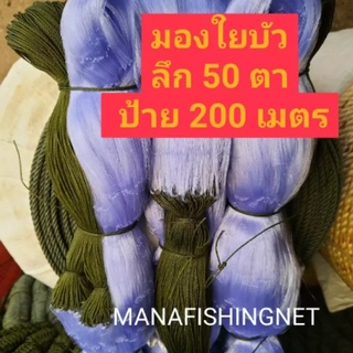 #ตาข่ายรุมหู #ดักปลา ‼️ลึก 50 ตา 📌เอ็นใยบัว 🅰️ป้ายยาว 200 เมตร