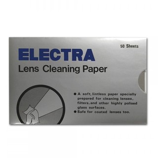 ภาพขนาดย่อของภาพหน้าปกสินค้าElectra Cleaning Paper กระดาษเช็คทำความสะอาดเลนส์และฟิลเตอร์ (จำนวน 50 แผ่น) จากร้าน ecmallws บน Shopee