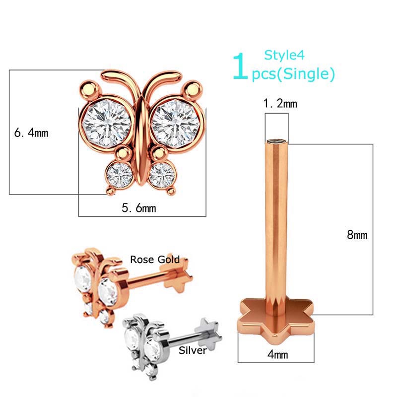 ต่างหูสแตนเลสเจาะร่างกาย-tragus-16-gage-1-ชิ้น