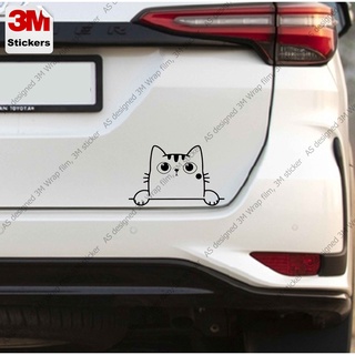 แมว น่ารัก สติ๊กเกอร์ 3M ลอกออกไม่มีคราบกาว cat no.5 Removable 3M sticker, สติ๊กเกอร์ติด รถยนต์ มอเตอร์ไซ