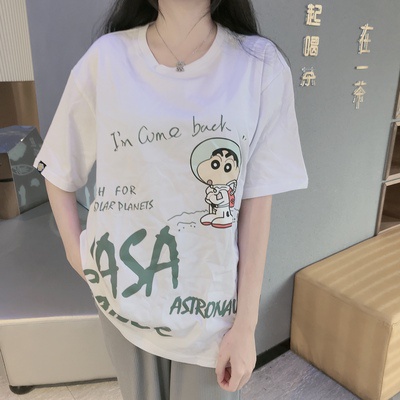 เสื้อยืดแขนสั้น-พิมพ์ลายการ์ตูนชินจัง-สไตล์ฮาราจูกุ-สําหรับผู้ชาย