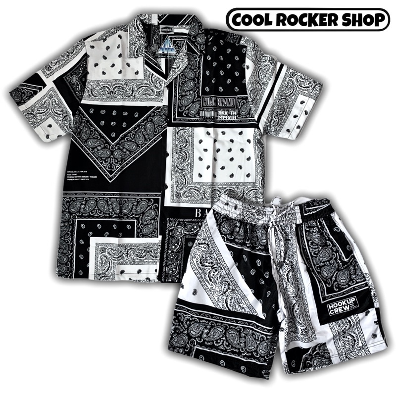 ภาพหน้าปกสินค้าCool Rocker : Black White ชุดเซ็ตพร้อมส่ง ผ้าคอตตอนทวิลอย่างดี By Huak Brand