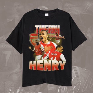 เสื้อยืด พิมพ์ลาย Arsenal Thierry Henry Henry Thierry Henry Striker สไตล์ฝรั่งเศส สําหรับผู้ชาย และผู้หญิงS-5XL