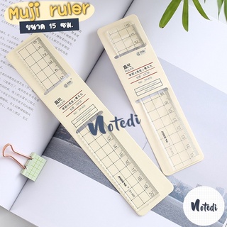 ภาพหน้าปกสินค้า<พร้อมส่ง> notedi ไม้บรรทัด ไม้บรรทัดสไตล์เรียบ ไม้บรรทัดสไตล์มูจิ ขนาด 15 ซม. ซึ่งคุณอาจชอบสินค้านี้