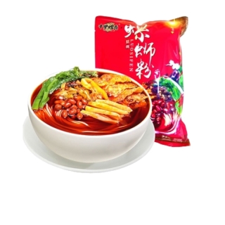 ZAD072 บะหมี่จีน บะหมี่หอยหวาน ก๋วยเตียวต้นตำหรับจีนกวางซีแท้ เผ็ด อร่อย 300 กรัม