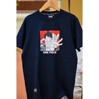 T-shirt DOP-1335 One Piece Luffy มีสีดำและสีกรม