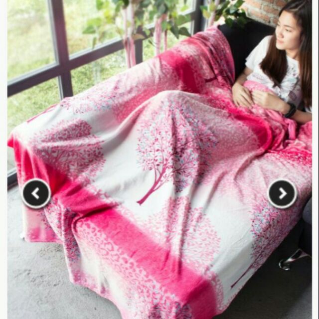 ผ้าห่มนาโน-สีชมพู