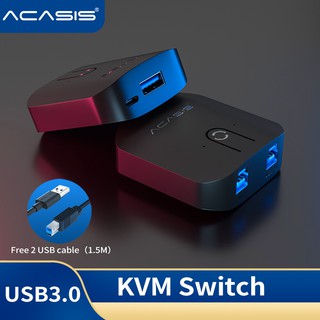 Acasis Usb Kvm สวิทช์สําหรับ Xiaomi Mi กล่องเมาส์คีย์บอร์ดเครื่องพิมพ์ 2 ชิ้นสวิทช์ Sharing Usb